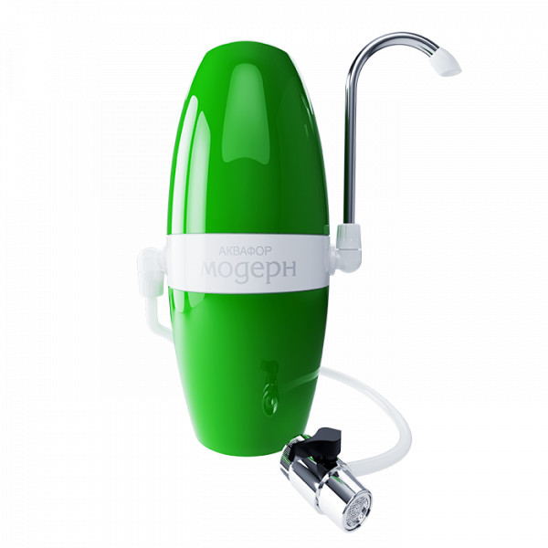 Аквафор Модерн водоочиститель (насадка на кран), исполнение 2, зелёный, арт.5334