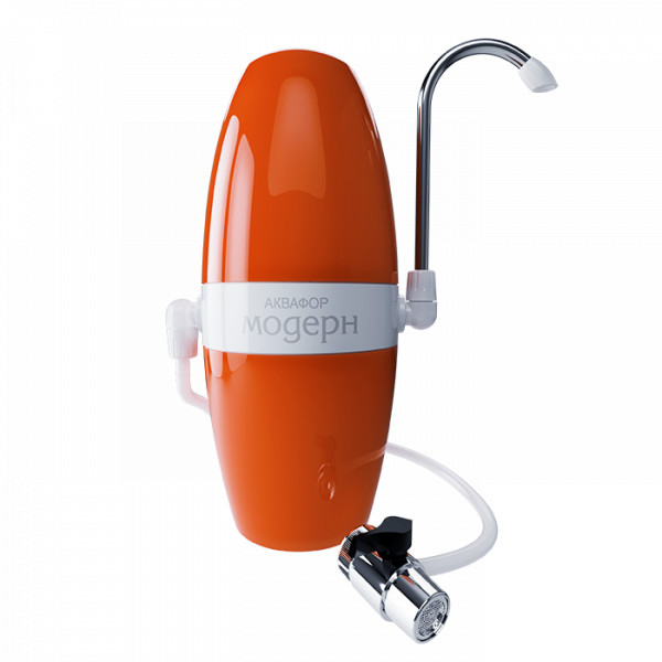 Аквафор Модерн водоочиститель (насадка на кран), исполнение 2, оранжевый, арт.5333