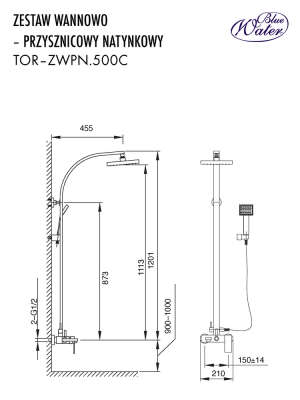 TOR-ZWPN.500С+BW.KW.25 Душевой комплект