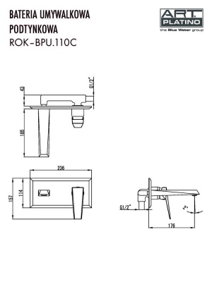 ROK.BPU.110C Смеситель для раковины (скрытый монтаж)