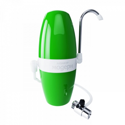 Аквафор Модерн водоочиститель (насадка на кран), исполнение 2, зелёный, арт.5334