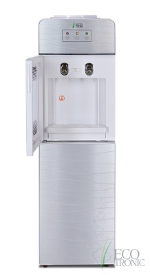ECOTRONIC K31-LCE White/Silver Кулер напольный с электронным охлаждением и со шкафчиком