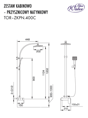 TOR-ZKPN.400С+BW.KW.25 Душевой комплект